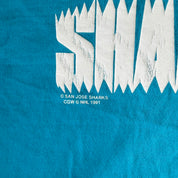 J- Vintage '91 San Jose Sharks NHL Logo Graphic Single Stitch Tee - L