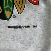 Vintage '94 Chicago Blackhawks NHL Logo Graphic Made In Canada Crewneck - XL