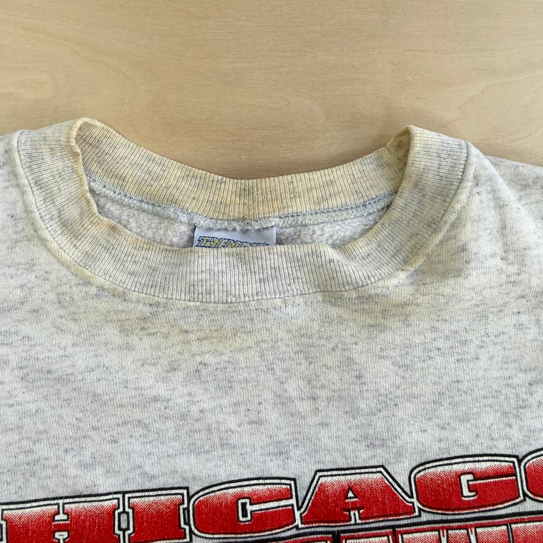 Vintage '94 Chicago Blackhawks NHL Logo Graphic Made In Canada Crewneck - XL