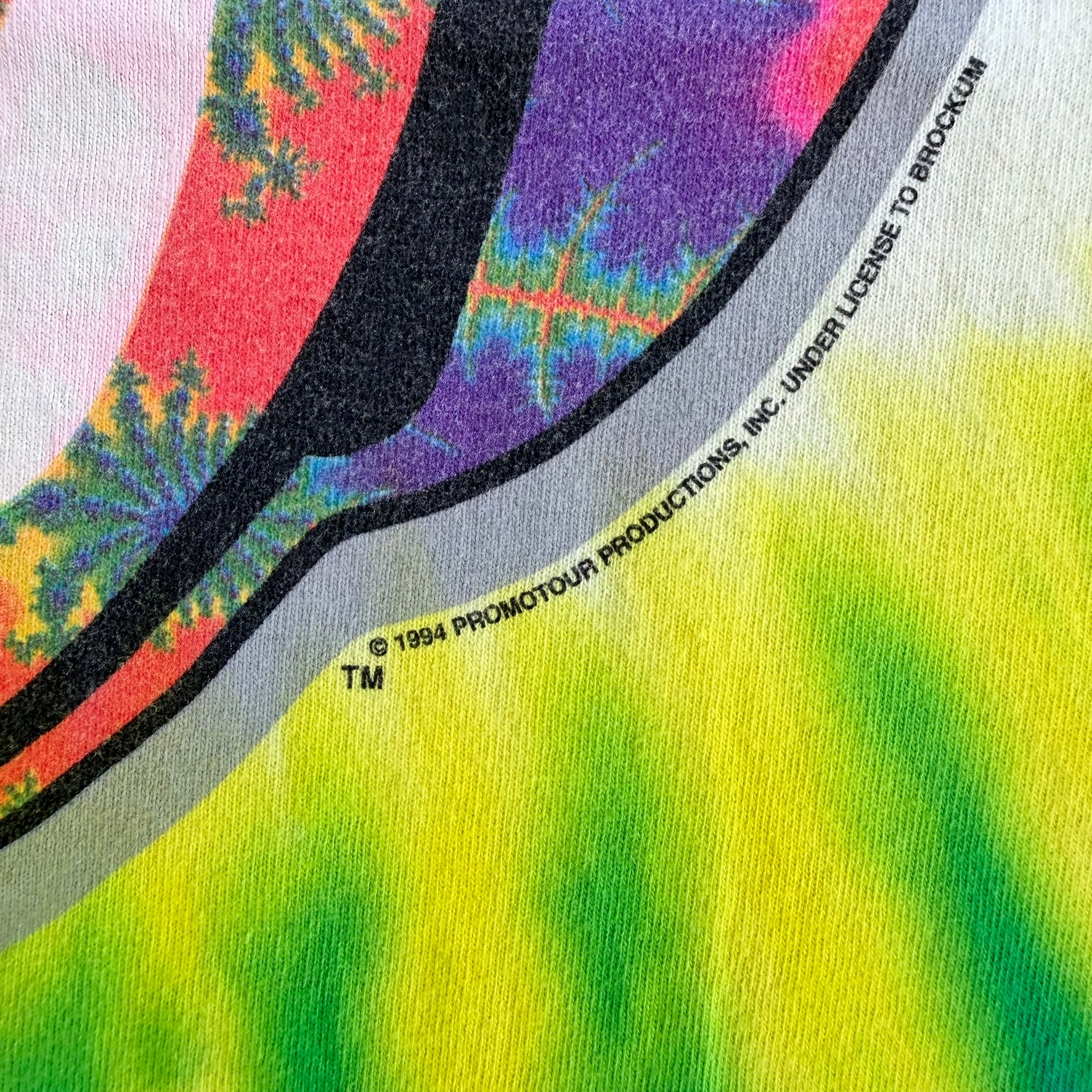 J- Vintage '94 The Rolling Stones Logo & Text Tie Dye Single Stitch Tee - XL