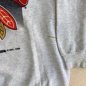 Vintage '94 Chicago Blackhawks NHL Logo Graphic Made In Canada Crewneck - XL