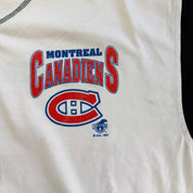 J- Vintage '94 Montreal Canadiens NHL Logo & Text Henley Tee - M