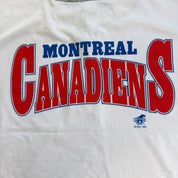 J- Vintage '94 Montreal Canadiens NHL Logo & Text Henley Tee - M