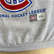 Vintage Montreal Canadiens NHL Logo Graphic Made In Canada Crewneck - L