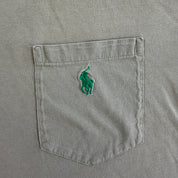 J- Vintage 90s Polo RL Embroidered Logo Single Stitch Pocket Tee - L