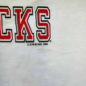 J- Vintage '94 Vancouver Canucks NHL Logo & Text Graphic Single Stitch Tee - M