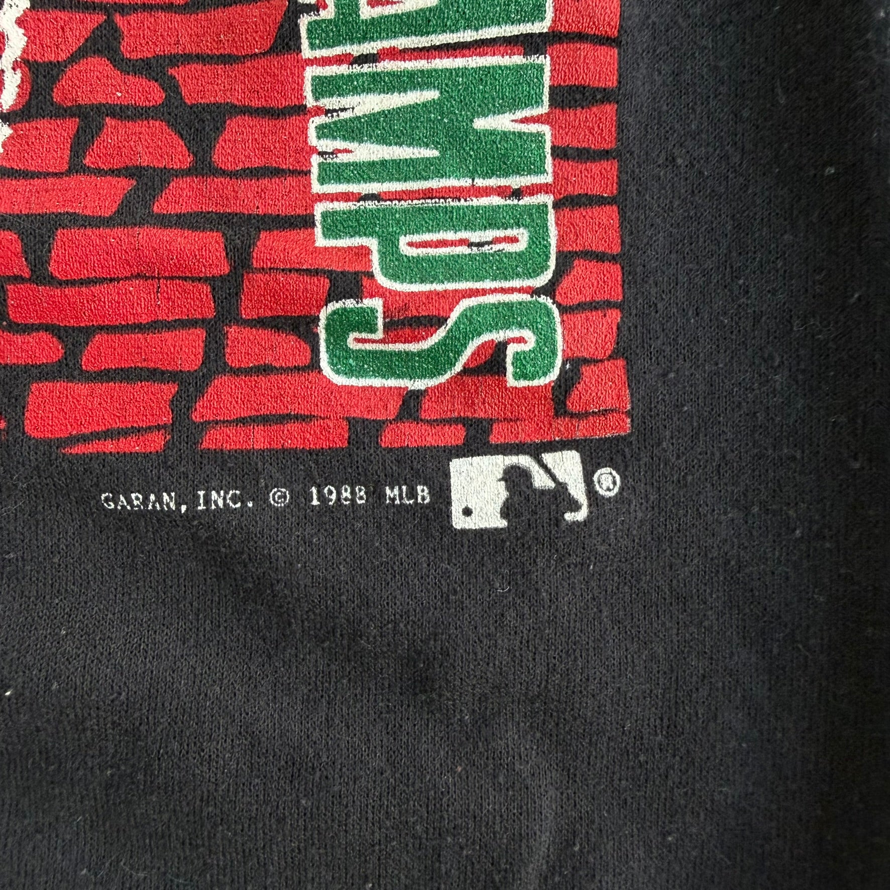 Vintage '88 Oakland Athletics MLB American League Champions Graphic Made In USA Crewneck - 2XL