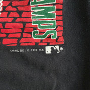 Vintage '88 Oakland Athletics MLB American League Champions Graphic Made In USA Crewneck - 2XL