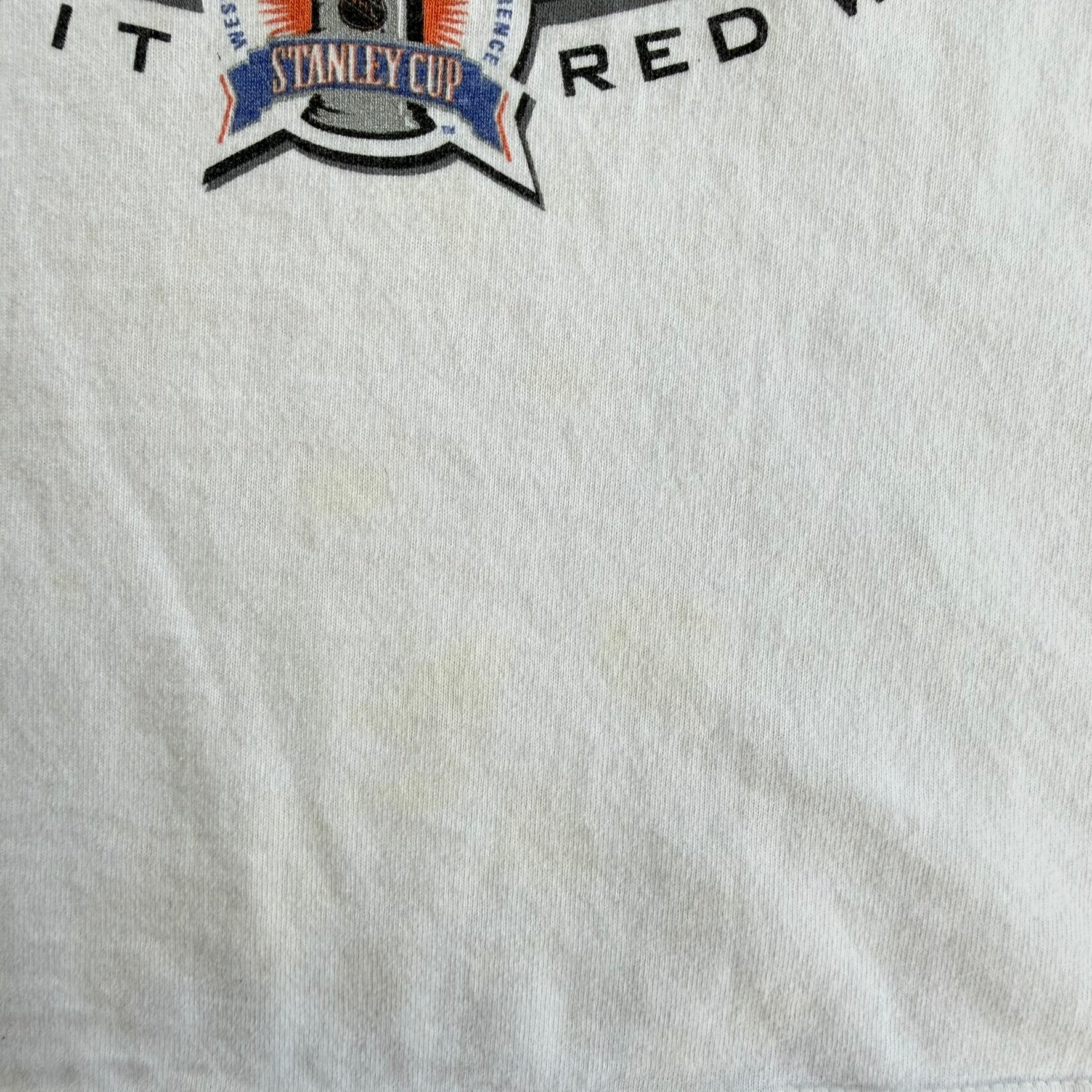J- Vintage '98 Detroit Red Wings NHL Western Conference Champs Graphic Made In USA Tee - M