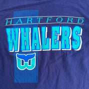 J- Vintage Hartford Whalers NHL Text Graphic Made In USA Tee - M