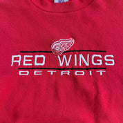 Vintage Detroit Red Wings NHL Logo 7 Embroidered Logo Made In USA Crewneck - XL
