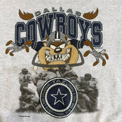 Vintage '92 Dallas Cowboys NFL Taz Devil Graphic Artex Tag Crewneck - XL