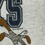 Vintage '92 Dallas Cowboys NFL Taz Devil Graphic Artex Tag Crewneck - XL
