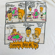 J- Vintage '94 The Adventures Of Beavis & Butthead Daytona Spring Break Graphic Single Stitch Tee - XL