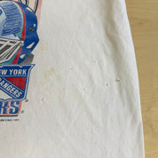 J- Vintage '94 NHL Stanley Cup Finals Canucks Vs Rangers Graphic Single Stitch Tee - XL
