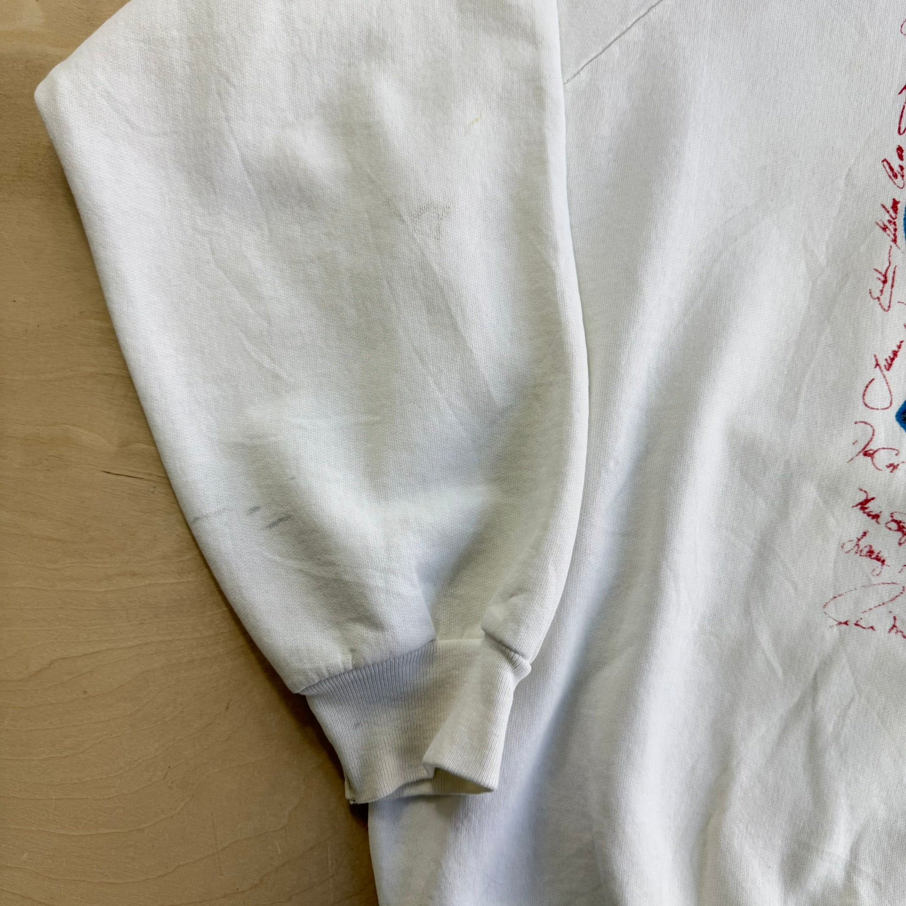 Vintage '93 Toronto Blue Jays MLB World Champions Signatures & Logo Graphic Crewneck - M
