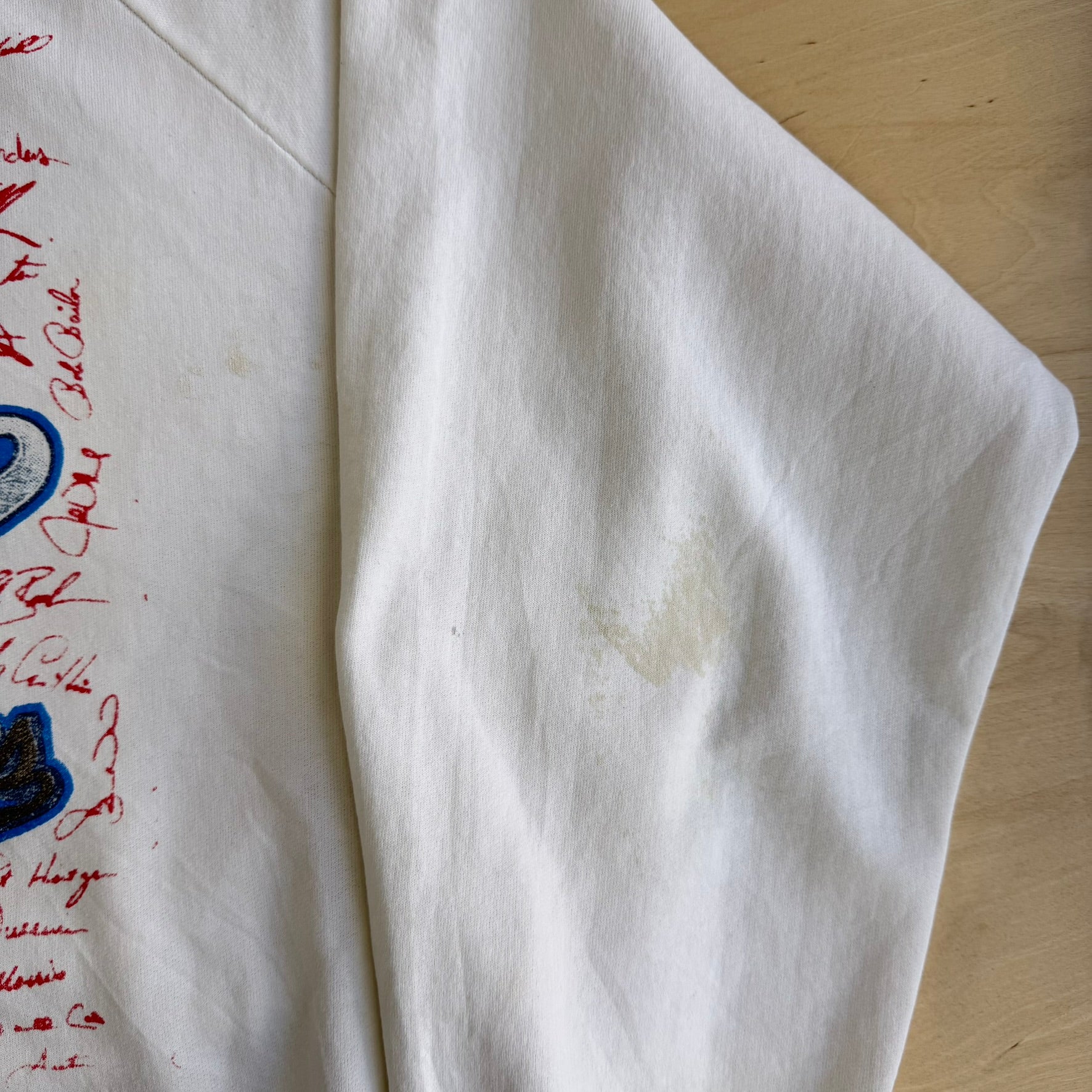 Vintage '93 Toronto Blue Jays MLB World Champions Signatures & Logo Graphic Crewneck - M