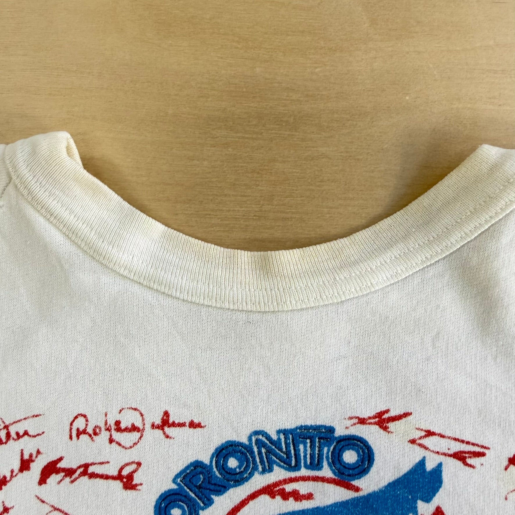 Vintage '93 Toronto Blue Jays MLB World Champions Signatures & Logo Graphic Crewneck - M
