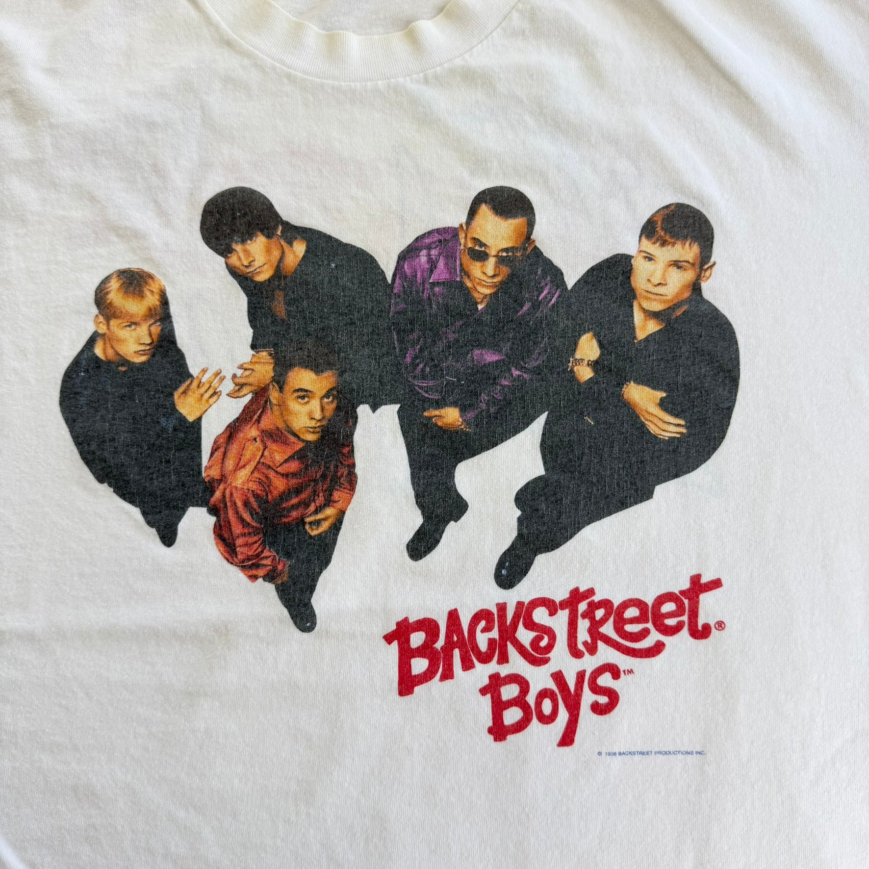 J- Vintage '98 Backstreet Boys Picture Graphic Winterland Tag Tee - XL