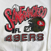 Vintage  90s San Francisco 49ers NFL Logo & Text Graphic Crewneck - M