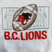 J- Vintage '86 BC Lions CFL Football Field & Logo Graphic Crewneck - XL (fits L)