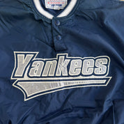 Vintage New York Yankees MLB Starter Henley Pullover Lightweight Jacket - L