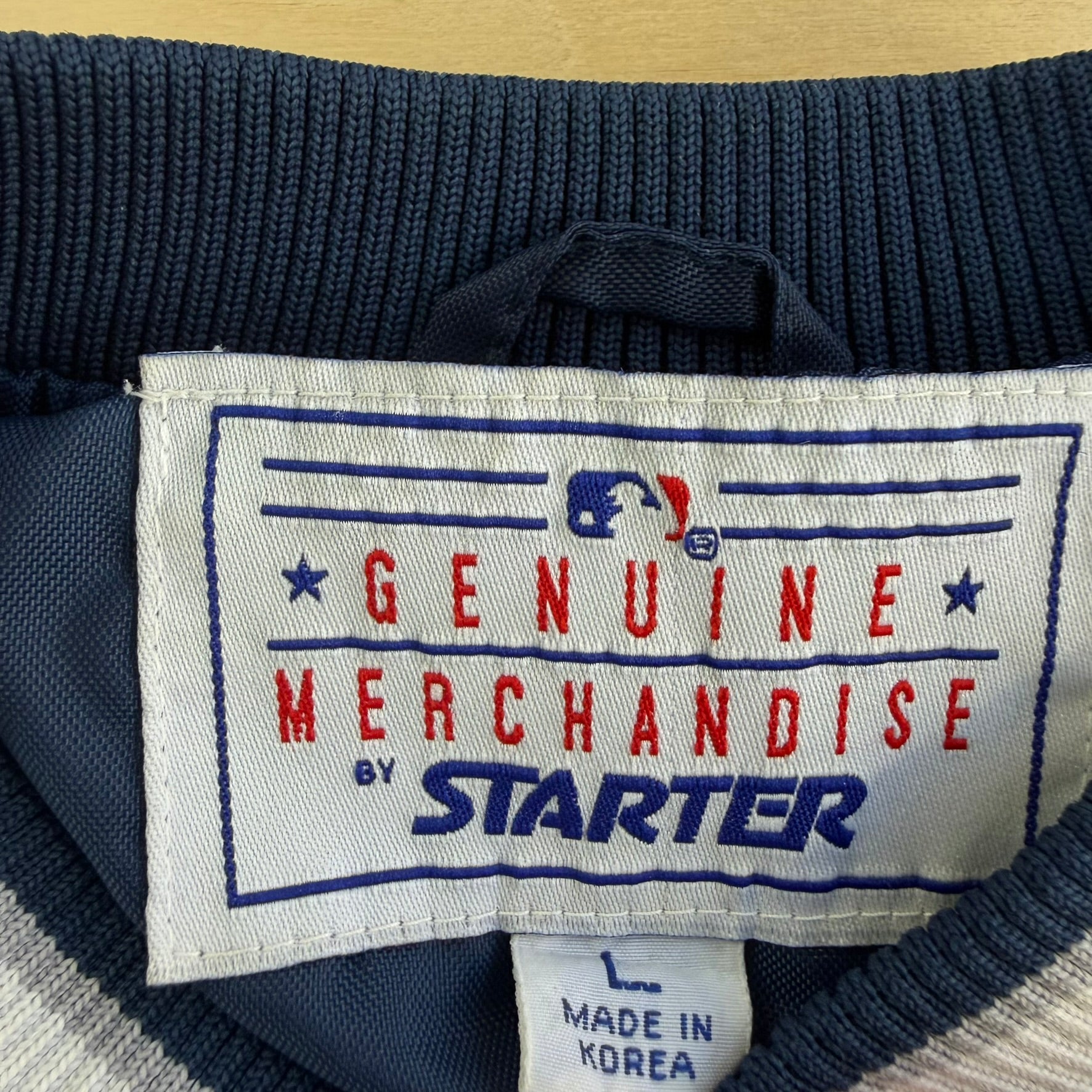 Vintage New York Yankees MLB Starter Henley Pullover Lightweight Jacket - L