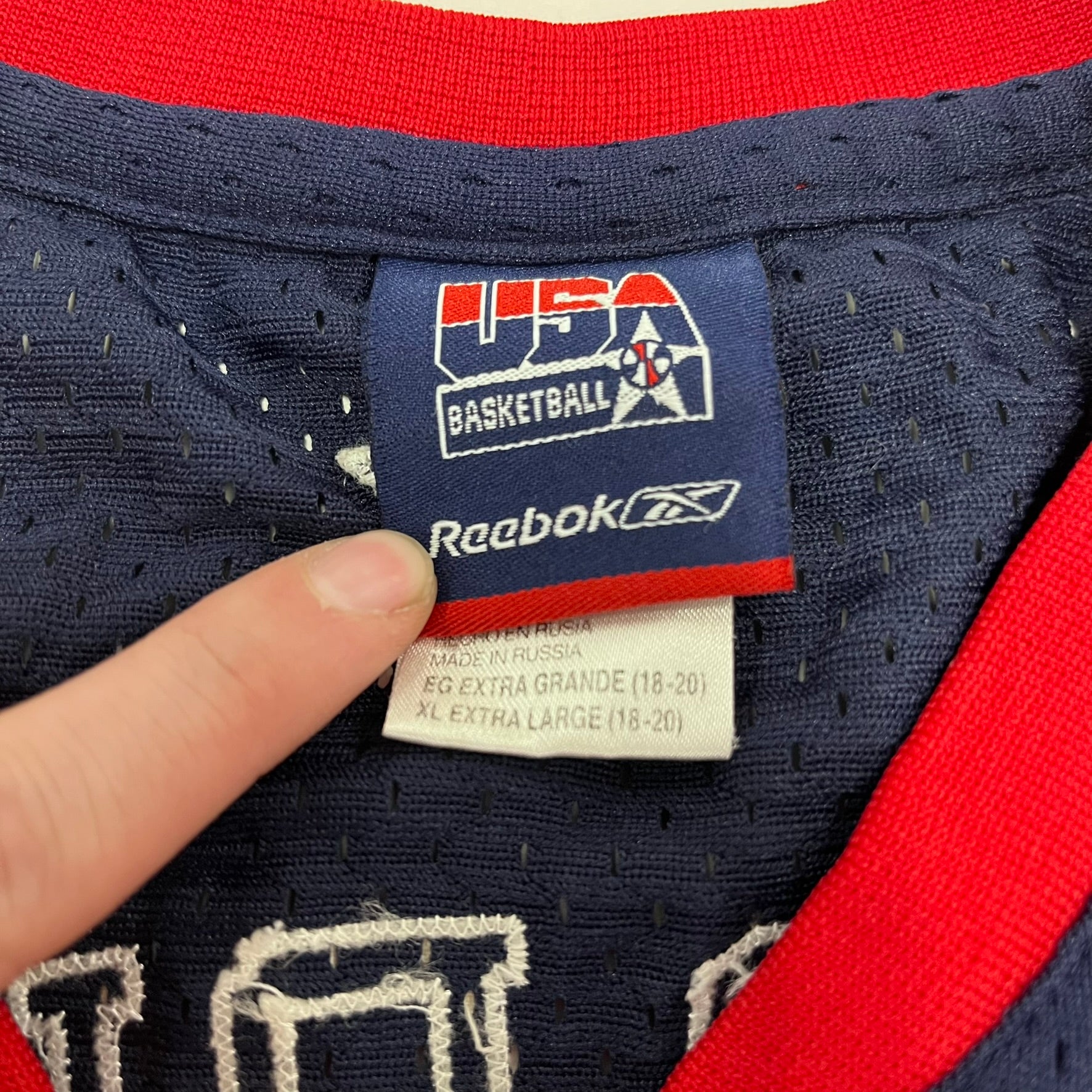 F- Vintage Team USA Basketball Stephon Marbury Reebok Basketball Jersey