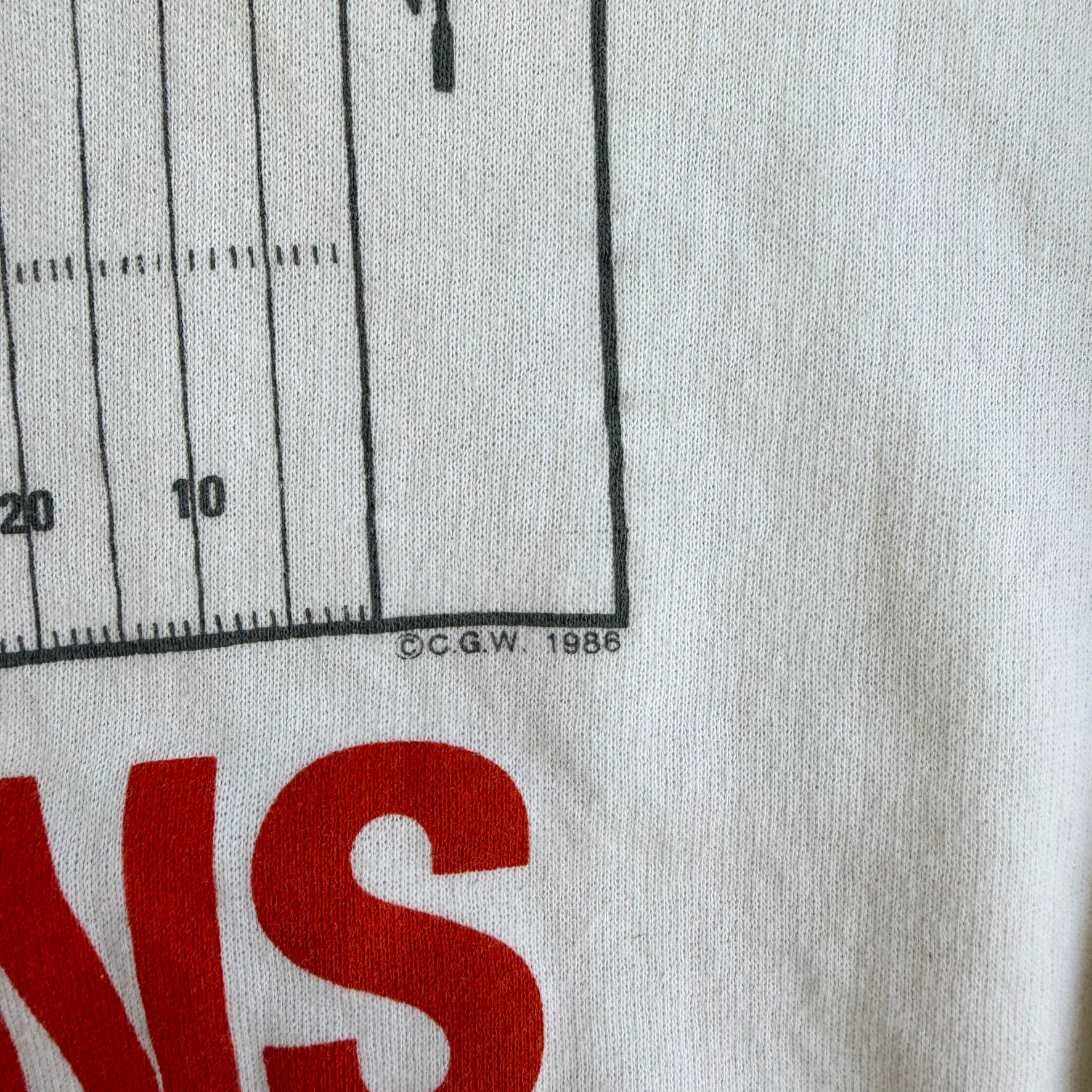 J- Vintage '86 BC Lions CFL Football Field & Logo Graphic Crewneck - XL (fits L)