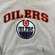 J- Edmonton Oilers NHL Embroidered Logo & Text Hoodie - M