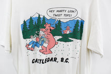 Load image into Gallery viewer, Z- Vintage 1990 Castlegar BC Bear Humor Single Stitch Tee
