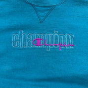 J- Vintage Champion Embroidered Logo & Text Made In USA Crewneck - 2XL