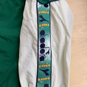 J- Vintage 90s Diadora Soccer Embroidered Text Zip Up Lightweight Jacket - XL