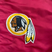 J- Vintage 90s Washington Commanders NFL Starter Embroidered Logo Satin Bomber Jacket - L