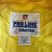 J- Vintage 90s Washington Commanders NFL Starter Embroidered Logo Satin Bomber Jacket - L