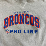 Vintage Denver Broncos NFL Pro Line Champion Text Crewneck - XL