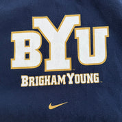 J- Vintage '99 Nike Team Brigham Young Text Crewneck - L