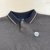 Vintage Pittsburgh Steelers NFL Lee Embroidered Logo Henley Crewneck - XL