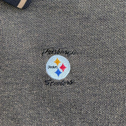 Vintage Pittsburgh Steelers NFL Lee Embroidered Logo Henley Crewneck - XL