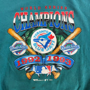 Vintage '93 Toronto Blue Jays MLB World Champions Graphic Made In USA Crewneck - M