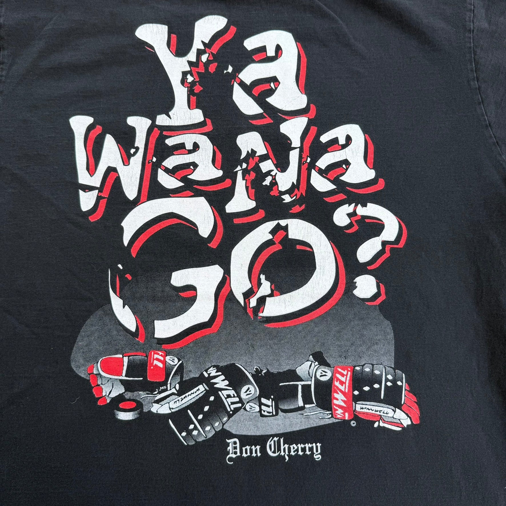 J- Vintage 90s Don Cherry Ya Wanna Go? Text & Graphic Single Stitch Tee - XL