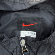 J- Vintage Nike Embroidered Swoosh Black Lightweight Zip Up Jacket  - L