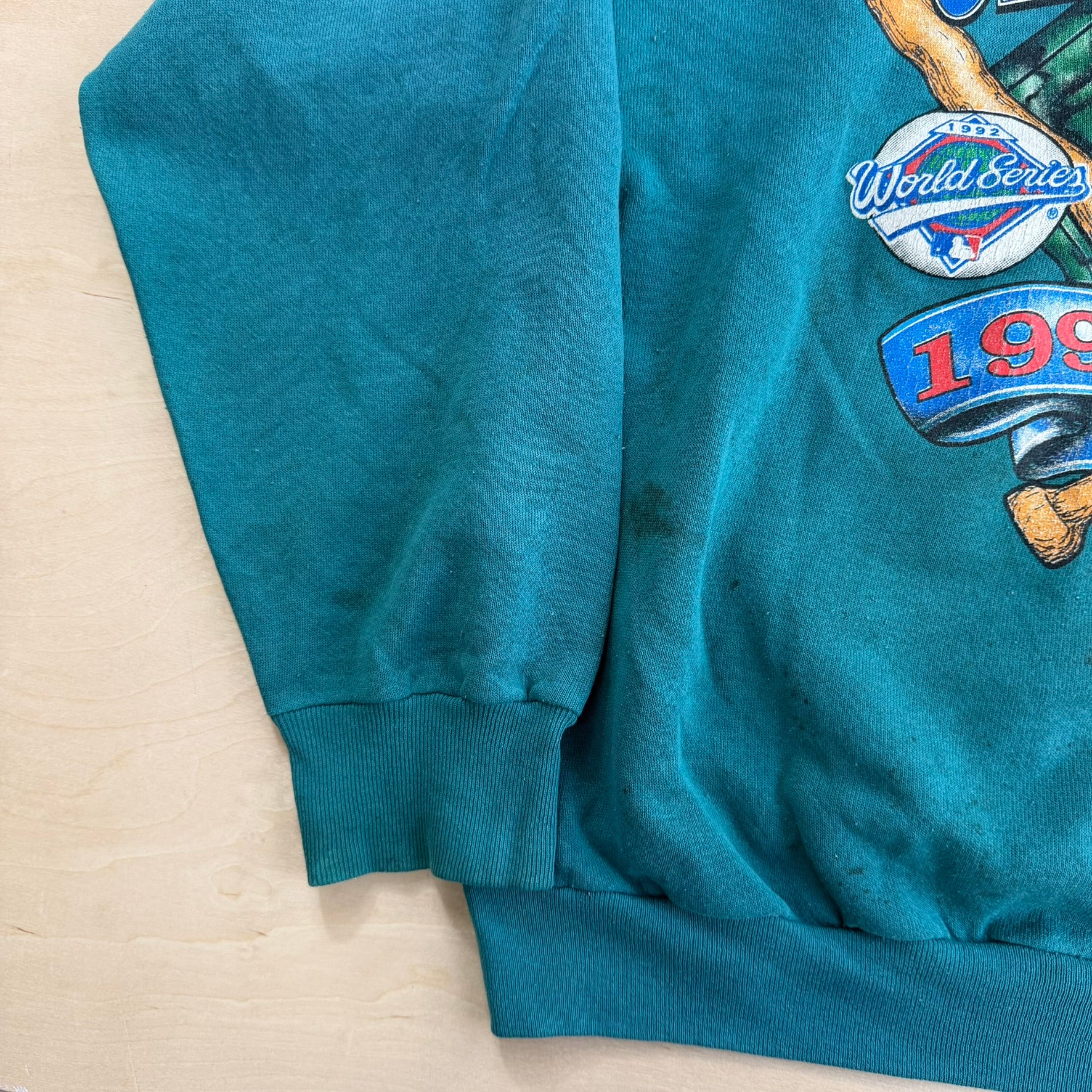 Vintage '93 Toronto Blue Jays MLB World Champions Graphic Made In USA Crewneck - M