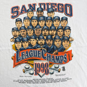 J- Vintage '98 San Diego Padres MLB League Champs Cartoon Tee - XL
