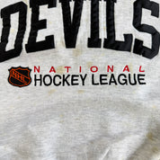 Vintage 90s New Jersey Devils NHL Russell Embroidered Graphic Made In USA Crewneck - 2XL