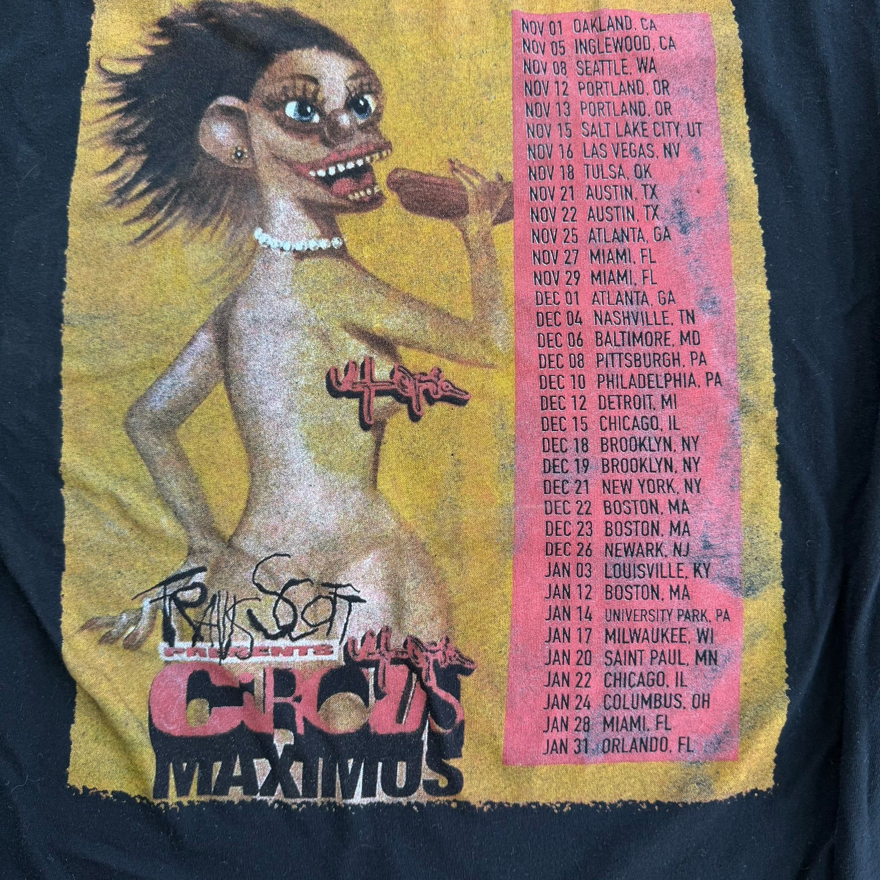 J- '23 Travis Scott Circus Maximus Tour Picture Graphic Long Sleeve Tee - L