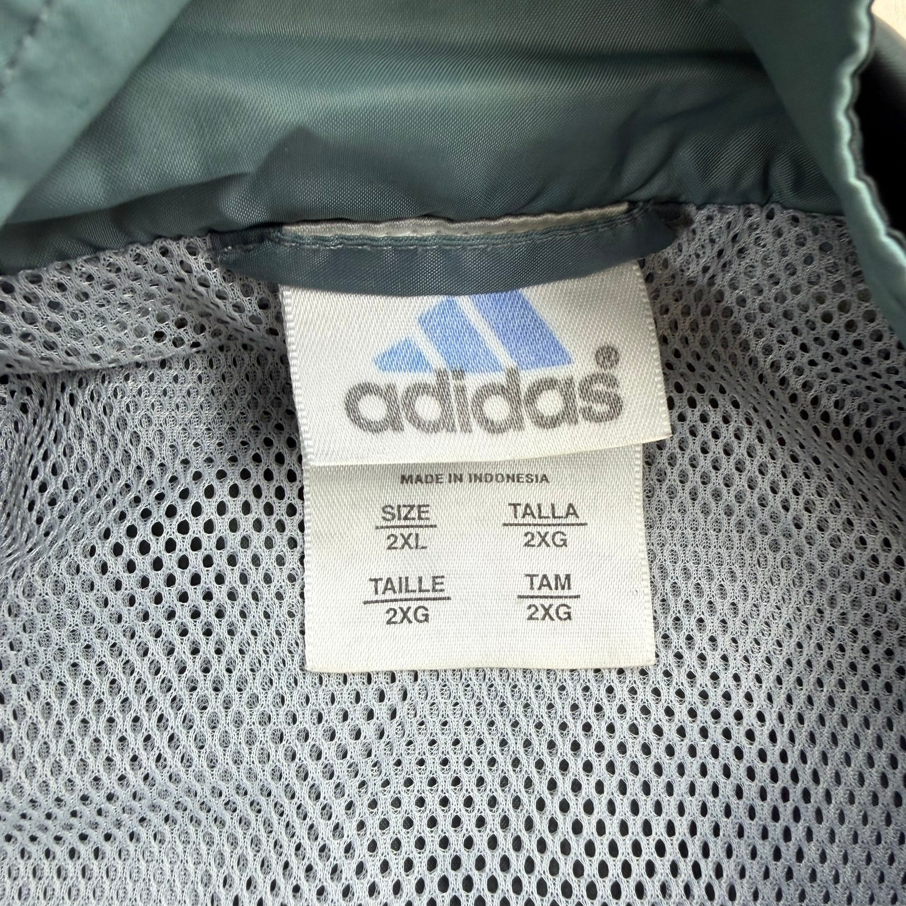 J- Vintage Adidas Dark Green Lightweight Zip Up Jacket  - 2XL