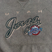 Vintage 90s Utah Jazz NBA Lee Embroidered Logo & Text Crewneck - L