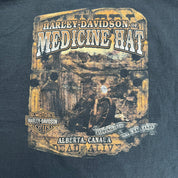 J- Vintage '14 Harley Davidson Medicine Hat Alberta Graphic Tee - 2XL