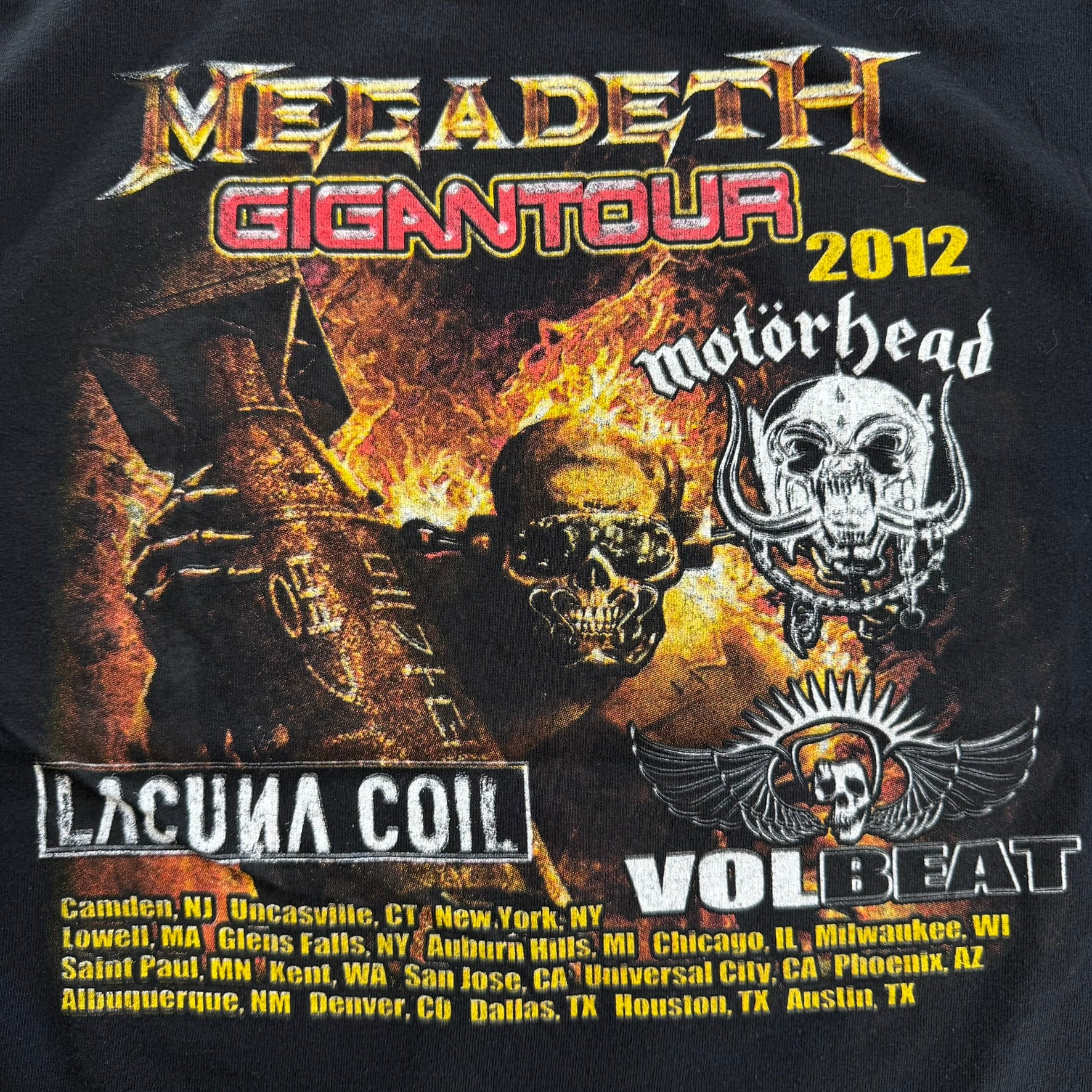 J- Vintage '12 Megadeth Gigantour Graphic Tour Tee - L